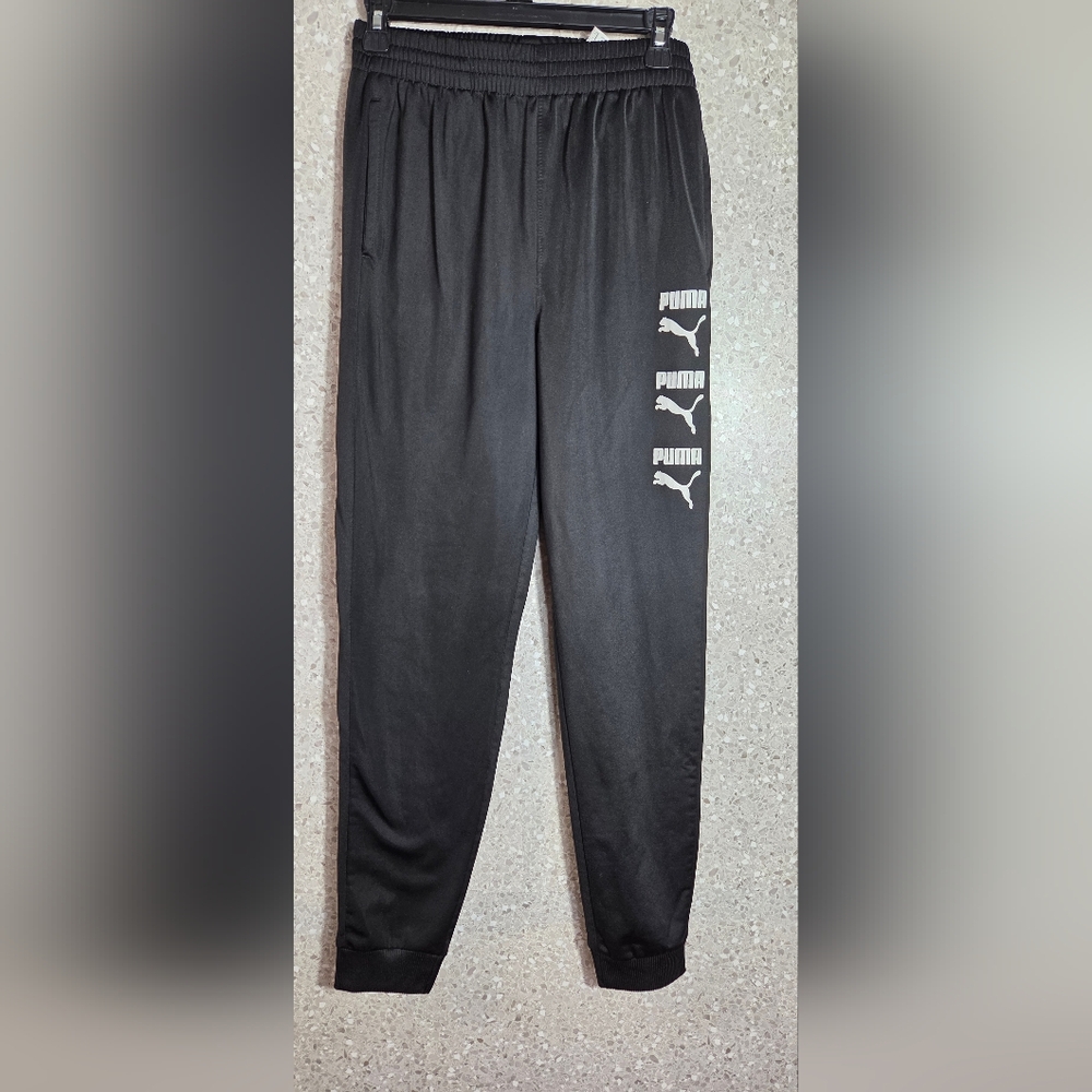 Puma Black Track Pants with Logo